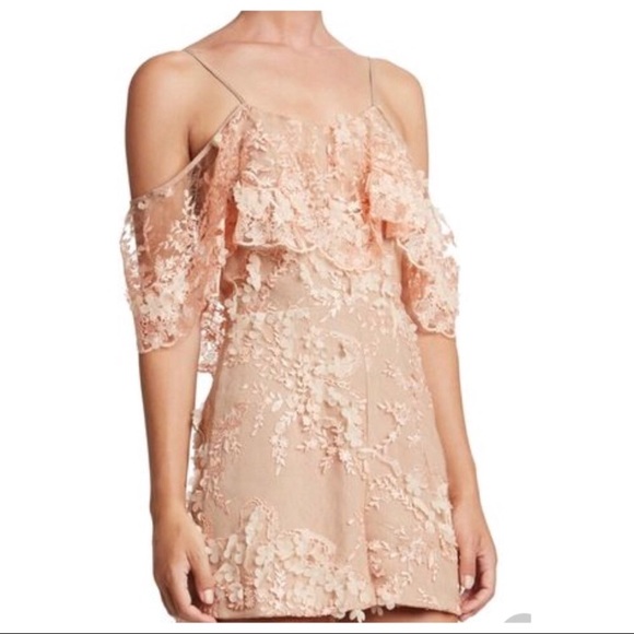 DRESS THE POPULATION FLORAL ROMPER - Picture 5 of 7